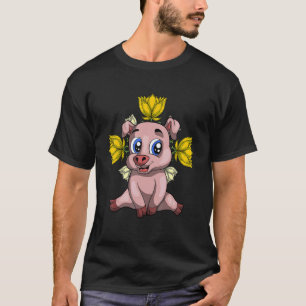 Camiseta Fazenda de Flores de Jardim dos Animais Portáteis