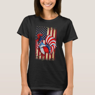 Camiseta Fazenda de Frango Galo Agricultor 4 de Julho Bande