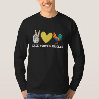 Camiseta Fazenda de Frango Vida Animal País Oeste Paz Amor