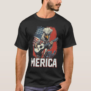 Camiseta Fazenda de Frangos 4 de Julho Bandeira Americana R