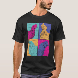 Camiseta Fazenda de Galinhas Animais  Agricultura Pop Fazen