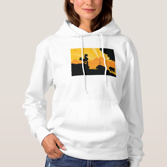 Camiseta Fazenda de galos Paisagem Mulheres Hoodie (Frente)