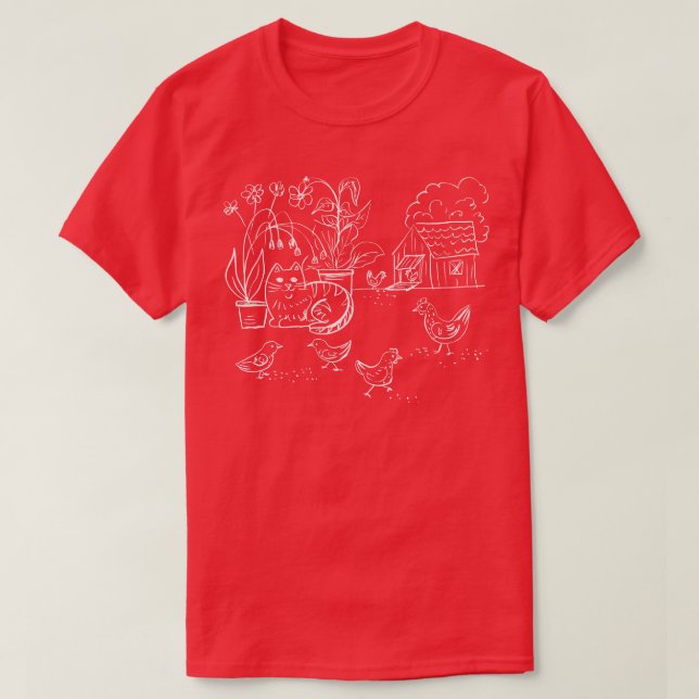 Camiseta Fazenda de Gato de Gato (Frente do Design)