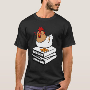Camiseta Fazenda de Leitura de Nerd de Galinha