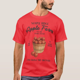 Camiseta Fazenda de Maçãs Maple Ridge Est. 1985 Propriedade