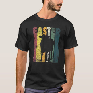 Camiseta Fazenda de Páscoa de Vaca Fazendeiro Animal Vintag