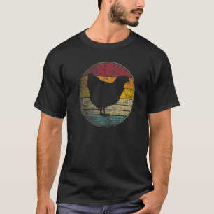 Camiseta Fazenda de Pássaros Galinha Galinha Vintage Distre