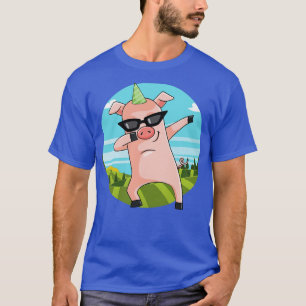 Camiseta Fazenda De Porco Dançante De Porco, Leitão Rosa (2