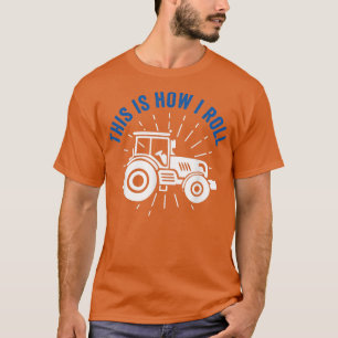Camiseta Fazenda engraçada do trator do trevo para mulheres