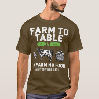 Camiseta Fazenda Engraçada Para A Mesa Suportam Seus Agricu