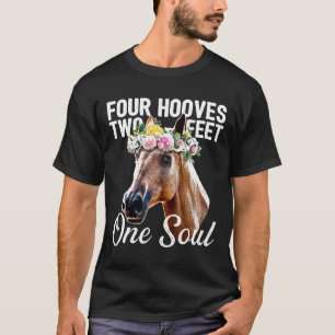 Camiseta Fazenda Equestre De Cavalo Floral