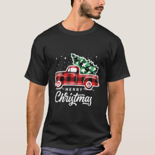 Camiseta Fazenda Estilo Caminhão Vermelho com Árvore
