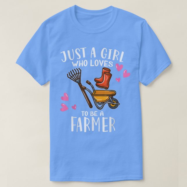 Camiseta Fazenda Fazendo Lover Apenas Uma Menina Que Adora  (Frente do Design)