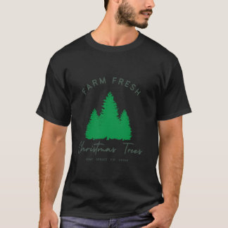 Camiseta Fazenda Fresca Árvores de Natal Engraçado Natal