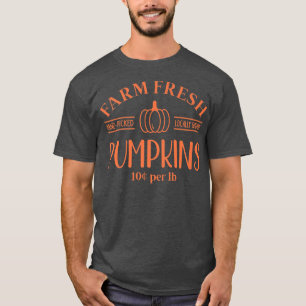 Camiseta Fazenda Fresca de Abóboras Frescas Feliz Estação d