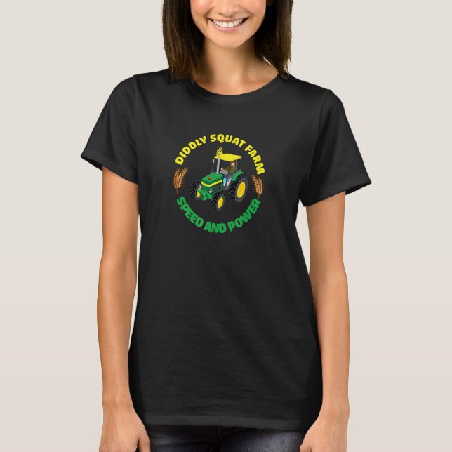 Camiseta Fazenda Garota Fazenda Que Adora Tratores Porcos (Frente)