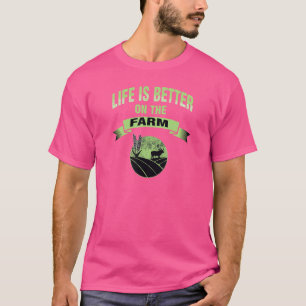 Camiseta Fazenda Garota Fazenda Que Ama Tratores Porcos Her