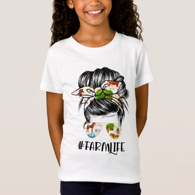 Camiseta Fazenda Life Messaging Hair Bun Girl (Frente)