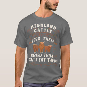 Camiseta Fazenda Longhorn de Criador de Vacas da Escócia