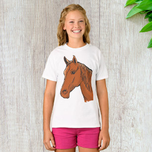 Camiseta Fazenda Marrom de Cabeça de Cavalo