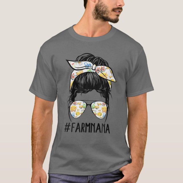 Camiseta Fazenda Nana Life Messy Bun Hair Glass Dia de as m (Frente)