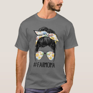 Camiseta Fazenda Oma Life Messaging Bun Hair Glass Dia de a
