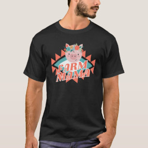 Camiseta Fazenda Porcos Porcos Porcos Animais do País Mamãe