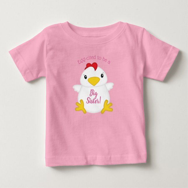 Camiseta Fazenda rosa Chá de fraldas de frango (Frente)