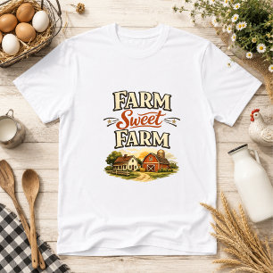 Camiseta Fazenda Rústica Doce Fazenda Celeiro Humor