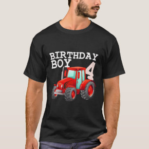 Camiseta Fazenda Trator 4ª Festa De Aniversário Fa De 4 Ano