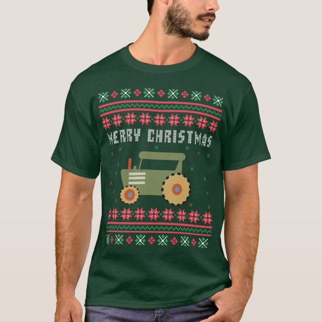 Camiseta Fazenda Trator de Natal Feio (Frente)