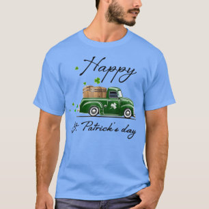 Camiseta Fazenda Trator Feliz Caminhão de Dia de São Patríc