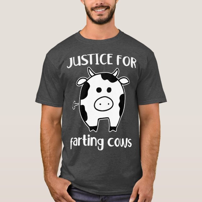 Camiseta Fazenda Vaca Alterações Climáticas Engraçada (Frente)