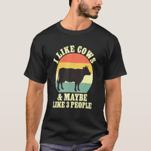 Camiseta Fazenda Vaca Eu Gosto de Vacas E Pode Ser Que 3 Pe