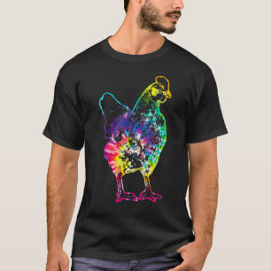 Camiseta Fazenda Vintage Galinha Tie Dye Poultry Farmer