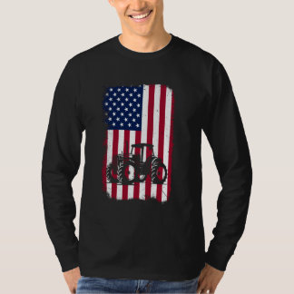 Camiseta Fazendas Homens Mulheres Meninos EUA Bandeira Patr