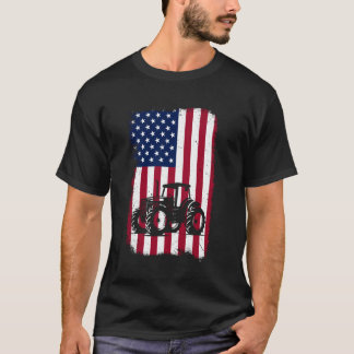 Camiseta Fazendas Homens Mulheres Meninos EUA Bandeira Patr