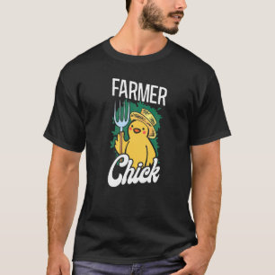 Camiseta Fazendeira Agricultora Menina Frango Fazendeira Pi