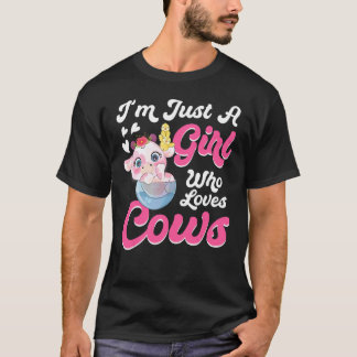 Camiseta Fazendeira de Vaca Fazenda Mulheres Eu Sou Apenas 