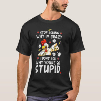 Camiseta Fazendeira Louca de Galinha Fazendeira Mulher Faze