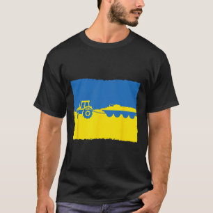 Camiseta Fazendeiro da Ucrânia Roubando Trator de um Tanque