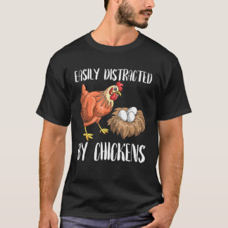 Camiseta Fazendeiro de Animais de Fazenda Fácilmente Distra