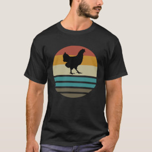 Camiseta Fazendeiro de Aves de Granja de Frango Vintage Ret