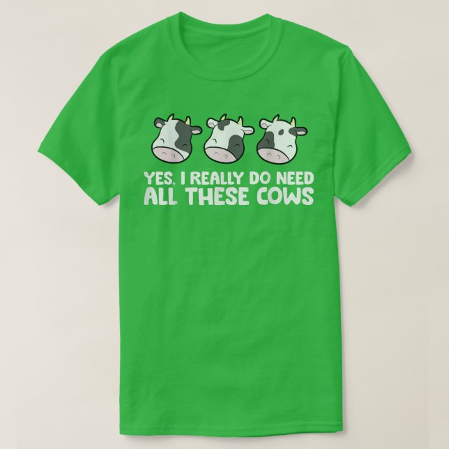 Camiseta Fazendeiro De Bovinos Sim Eu Preciso Desses C (Frente do Design)