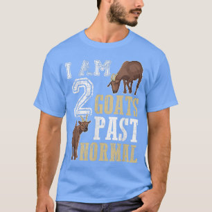 Camiseta Fazendeiro De Caprinos Eu Sou 2 Caprinos No Passad