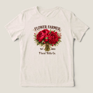 Camiseta Fazendeiro de Flores Personalizado Negócios Florai