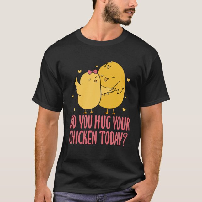 Camiseta Fazendeiro de Frango Did You Hug Your Bicicleta (Frente)