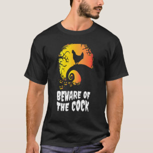 Camiseta Fazendeiro de Frango Frango Galo Assustador Galinh