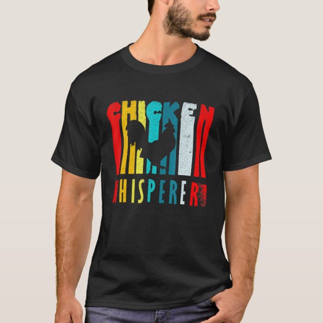 Camiseta Fazendeiro de Frango Galinha Sussurrante Retro (Frente)