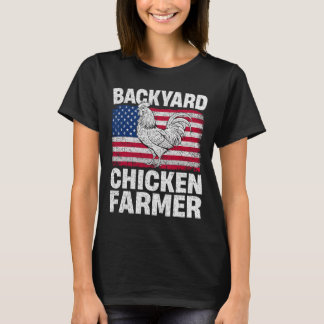Camiseta Fazendeiro de Frango no Quintal Bandeira dos EUA P